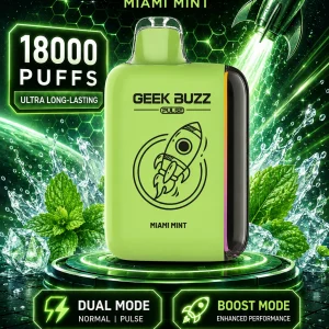 GEEK BUZZ PULSE Miami Mint – jednorazowy vape pen na 18 000 zaciągnięć