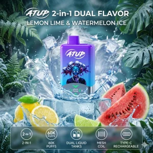 Jednorazowy vape ATUP 60 000 zaciągnięć o smaku cytryny, limonki i mrożonego arbuza