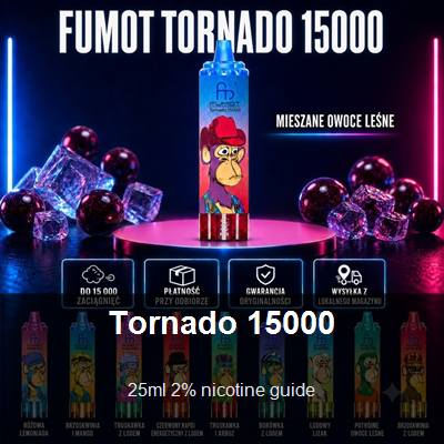 Jednorazowy vape FUMOT Tornado 15000 – zdjęcie blogowe (ID#1)