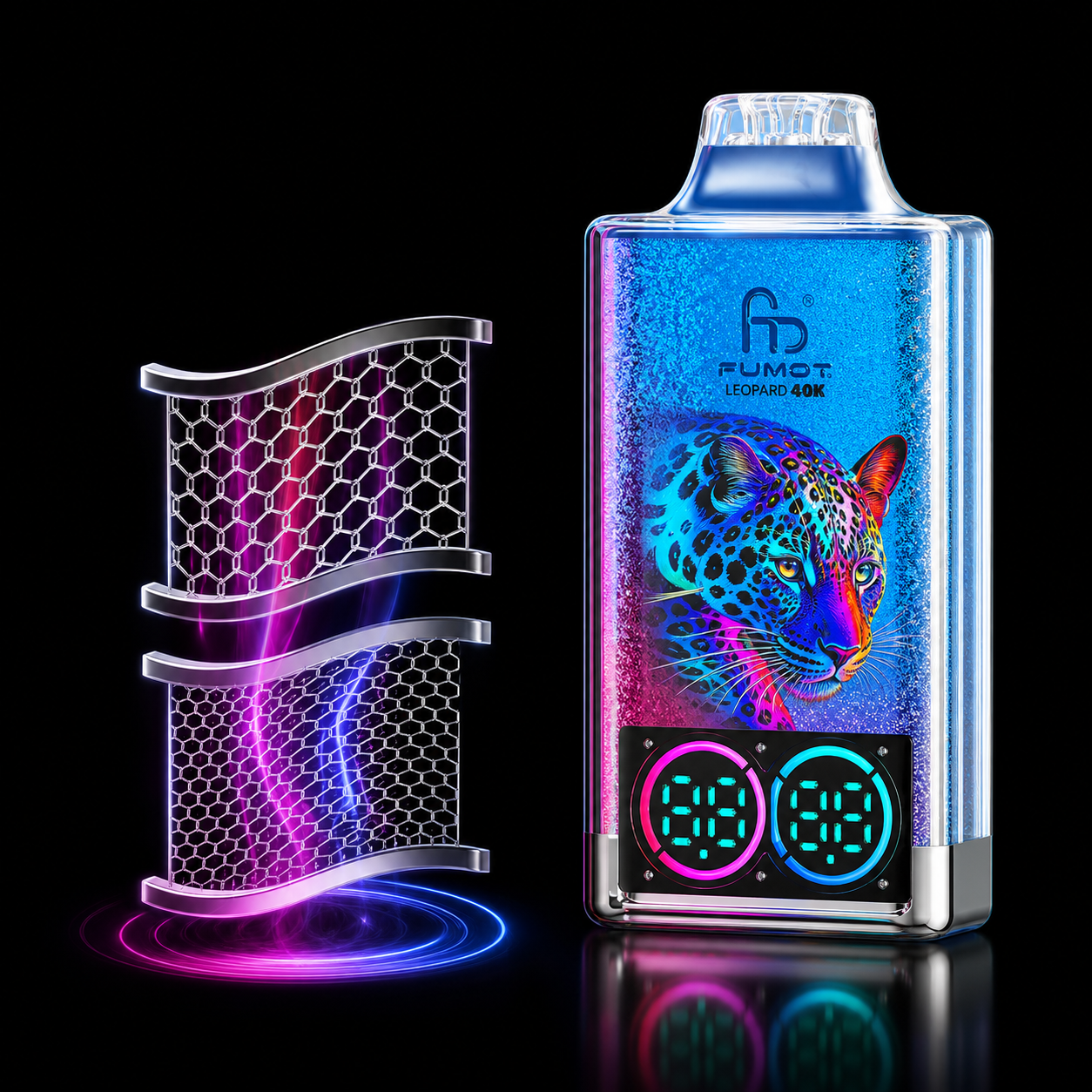 Technologia grzałek dual mesh w FUMOT Leopard 40K
