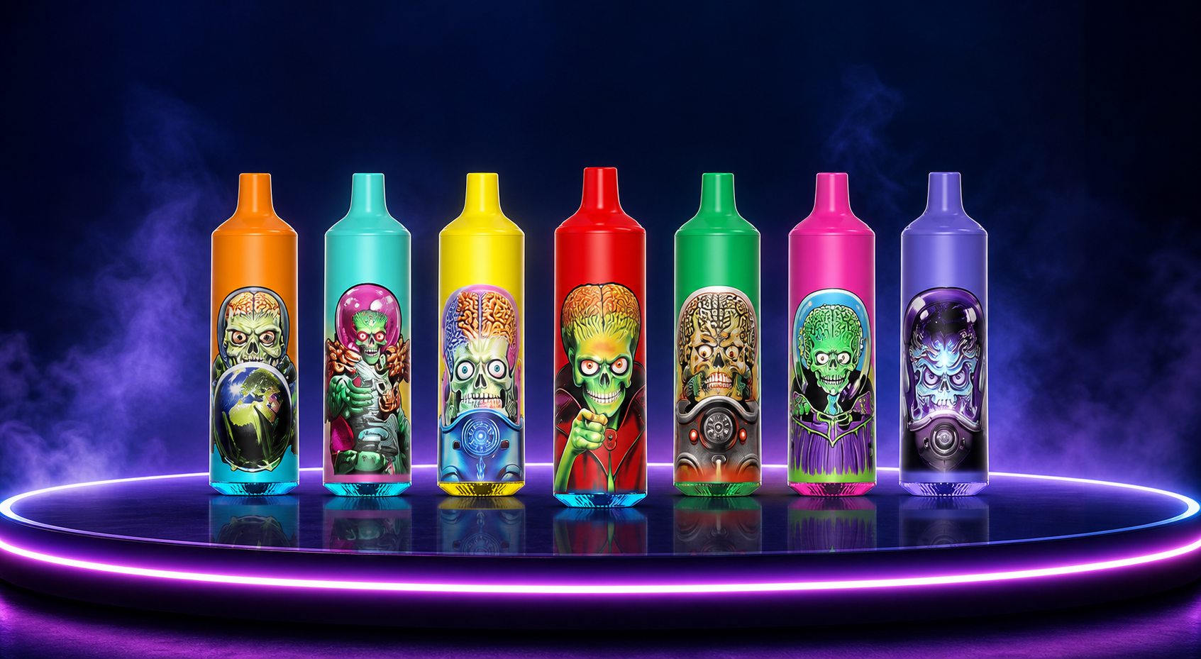 Wybór kolorów jednorazowych vape FUMOT RandM Tornado 9000