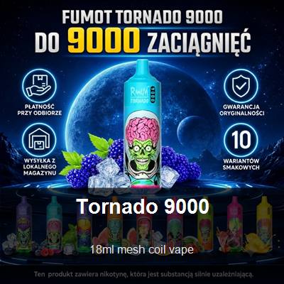 Jednorazowy vape FUMOT Tornado 9000 – zdjęcie blogowe (ID#1)