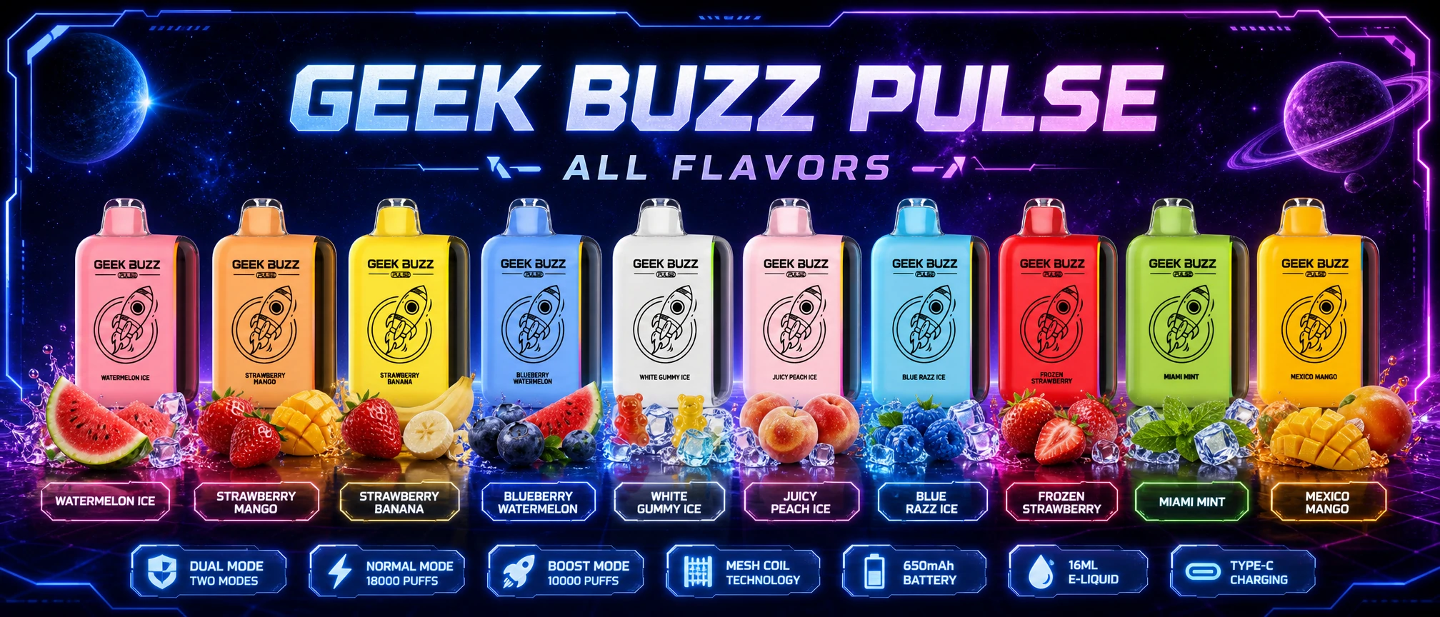 GEEK BUZZ PULSE 18K – wszystkie smaki